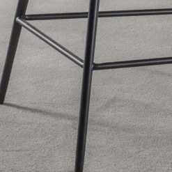 Sgabello Moderno H 80 cm, Seduta in Ecopelle Nabuk - Ines