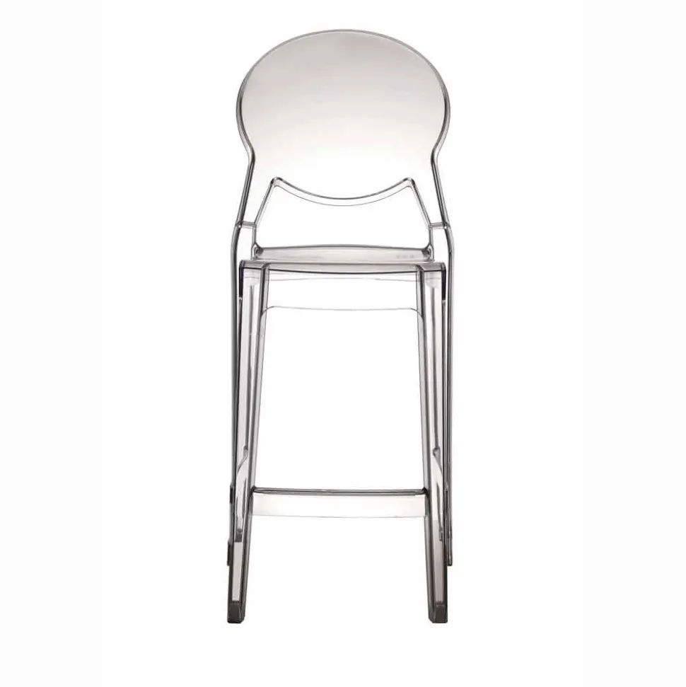 Sgabello moderno in policarbonato trasparente elegante Bosa