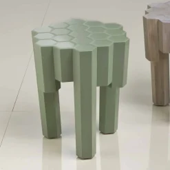 Sgabello/tavolino in legno massello di design, L38xP38 cm, Begga