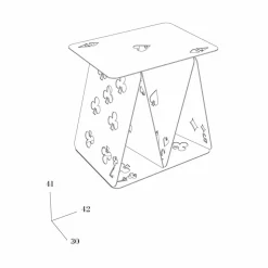 Sgabello – tavolino- portariviste ComeQuandoFuoriPiove Mabele, design multiuso