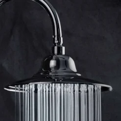 Soffione Classico in Acciaio con Braccio Doccia in Ottone Made in Italy - Jeko