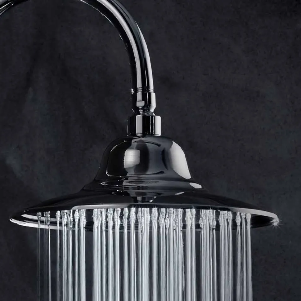Soffione Classico in Acciaio con Braccio Doccia in Ottone Made in Italy - Jeko