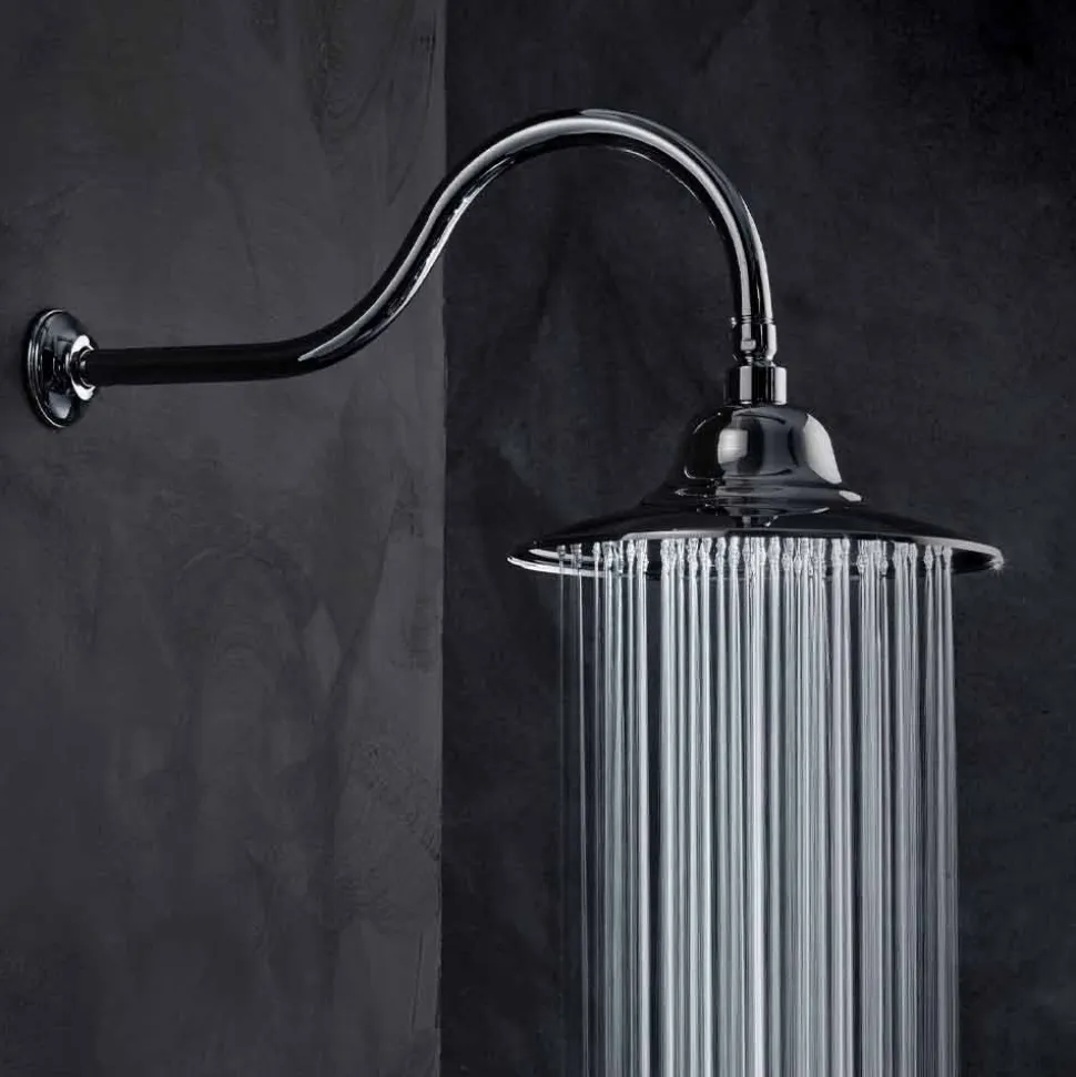 Soffione Classico in Acciaio con Braccio Doccia in Ottone Made in Italy - Jeko