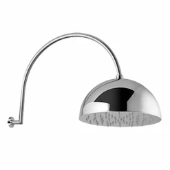 Soffione Doccia a Campana in Acciaio con Braccio ad Arco Made in Italy - Auro