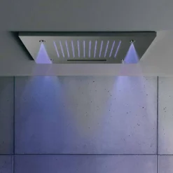 Soffione Doccia con Cromoterapia di Lusso in Acciaio Inox Made in Italy - Solver