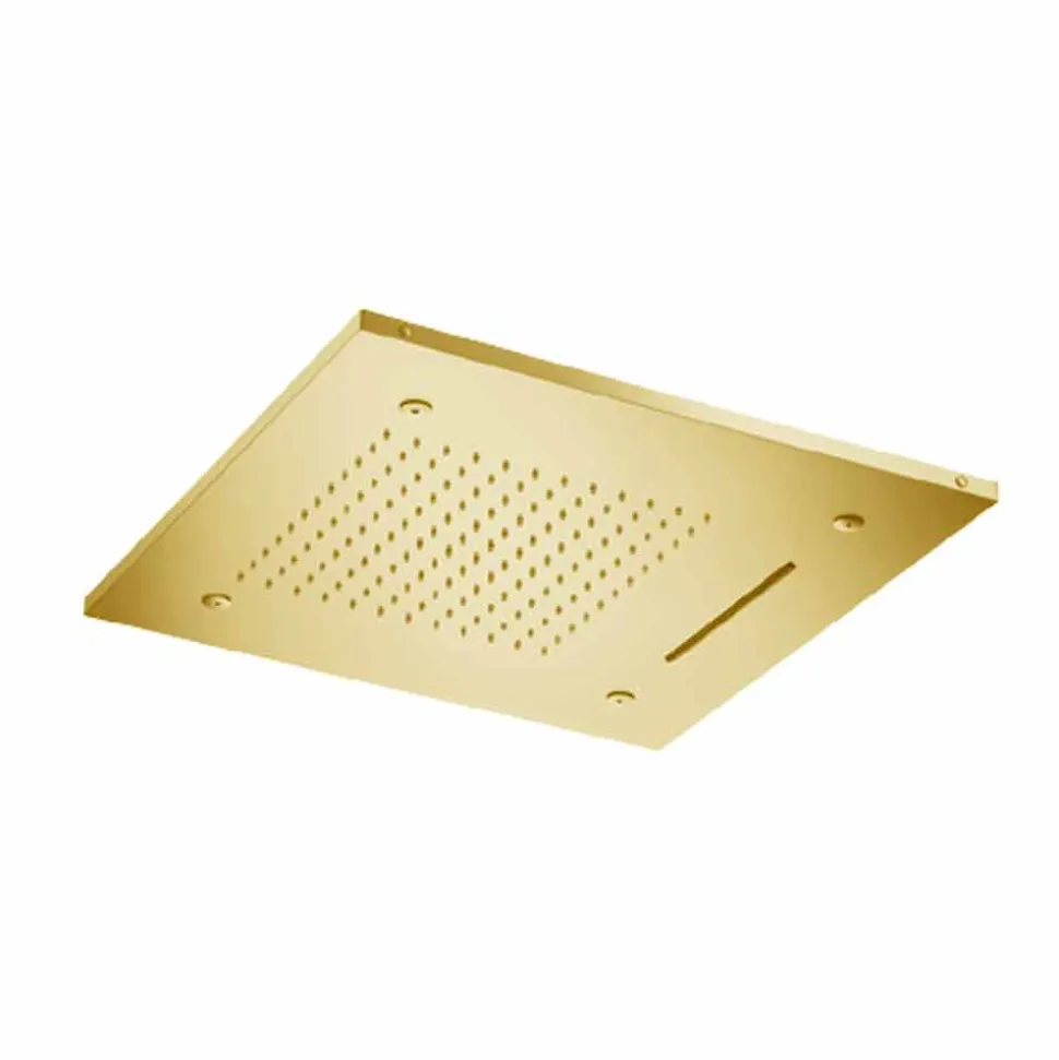 Soffione Doccia da Soffitto in Acciaio Inox con 3 Getti Made in Italy - Frido