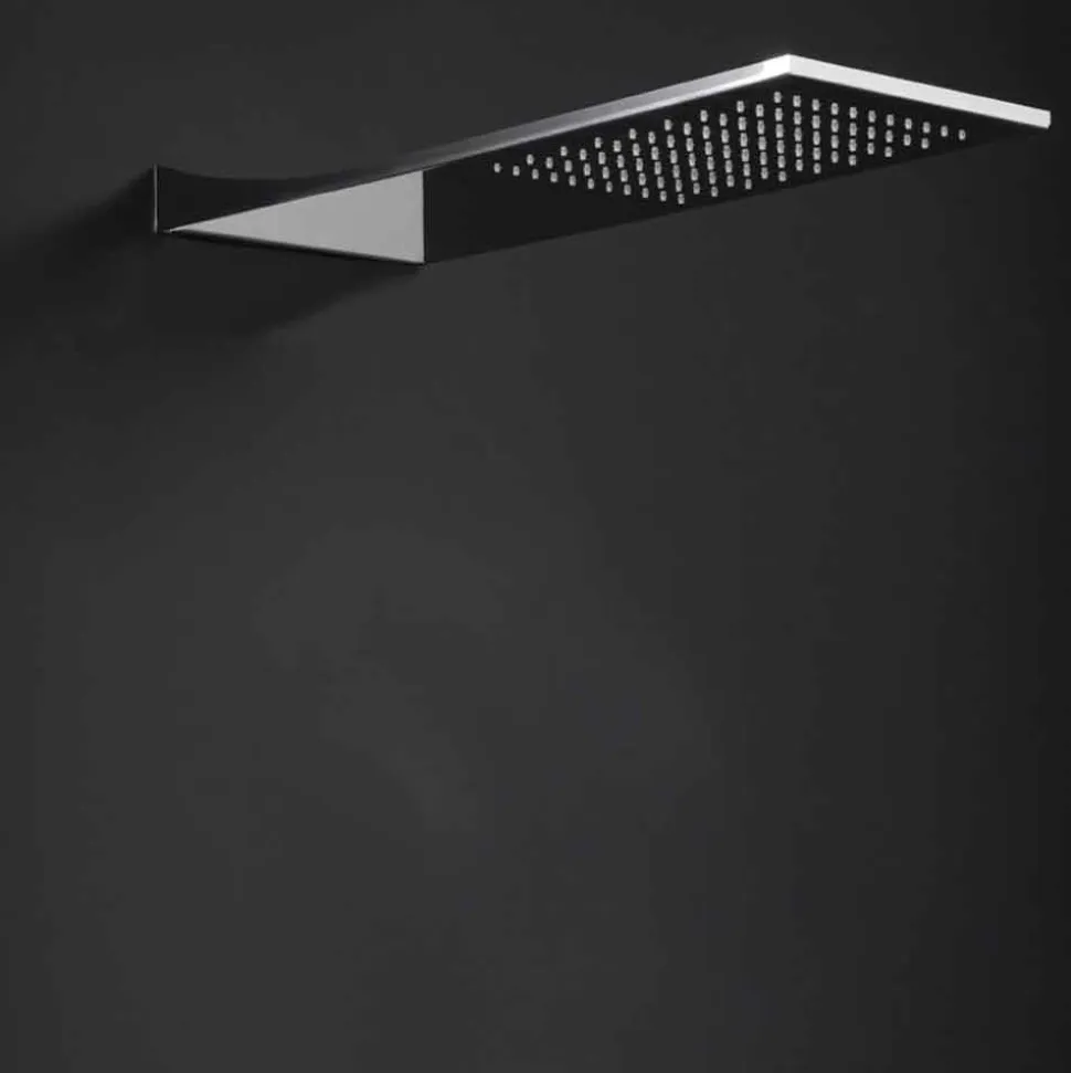 Soffione Doccia in Acciaio Inox con Getto a Pioggia Made in Italy - Fiordo