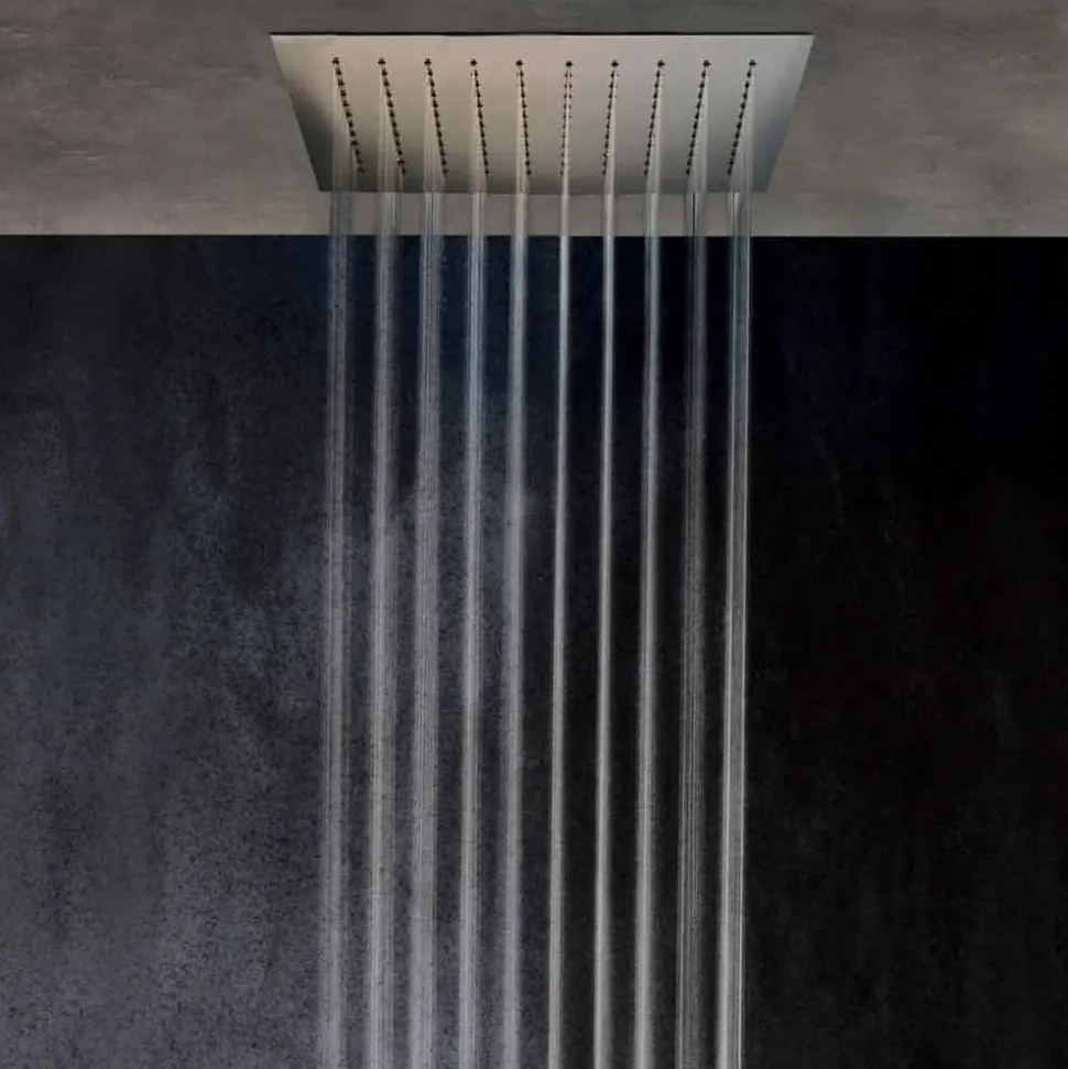 Soffione Doccia Quadrato da Soffitto in Acciaio Made in Italy - Amido
