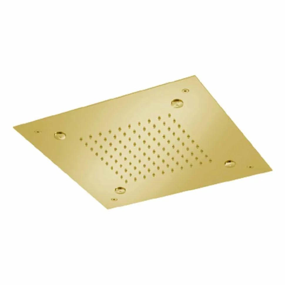 Soffione Doccia Quadrato in Acciaio Inox con Nebulizzatori Made in Italy - Selmo