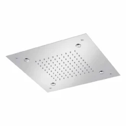 Soffione Doccia Quadrato in Acciaio Inox con Nebulizzatori Made in Italy - Selmo