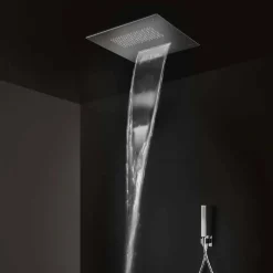 Soffione Doccia Quadrato in Acciaio Inox di Alta Qualità Made in Italy - Nello