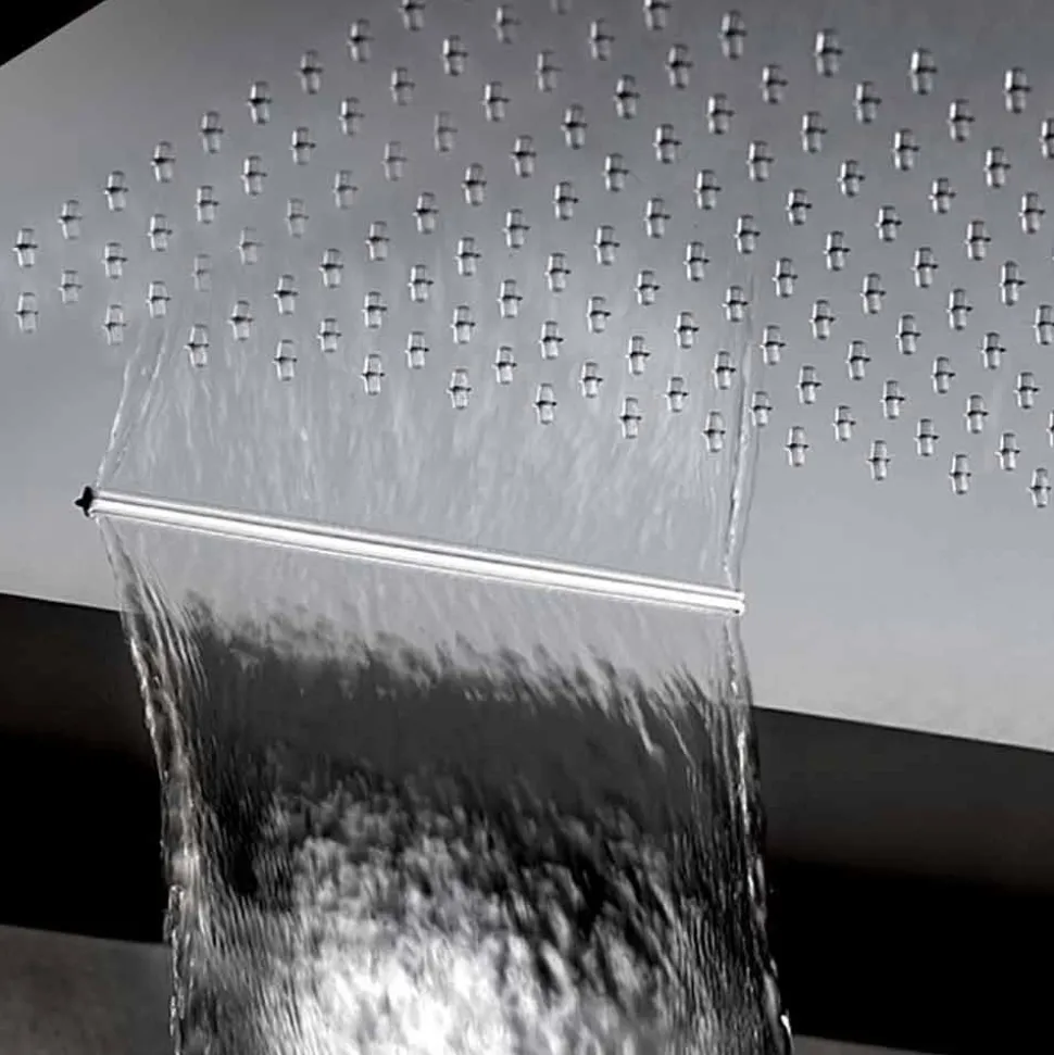 Soffione Doccia Quadrato in Acciaio Inox di Alta Qualità Made in Italy - Nello