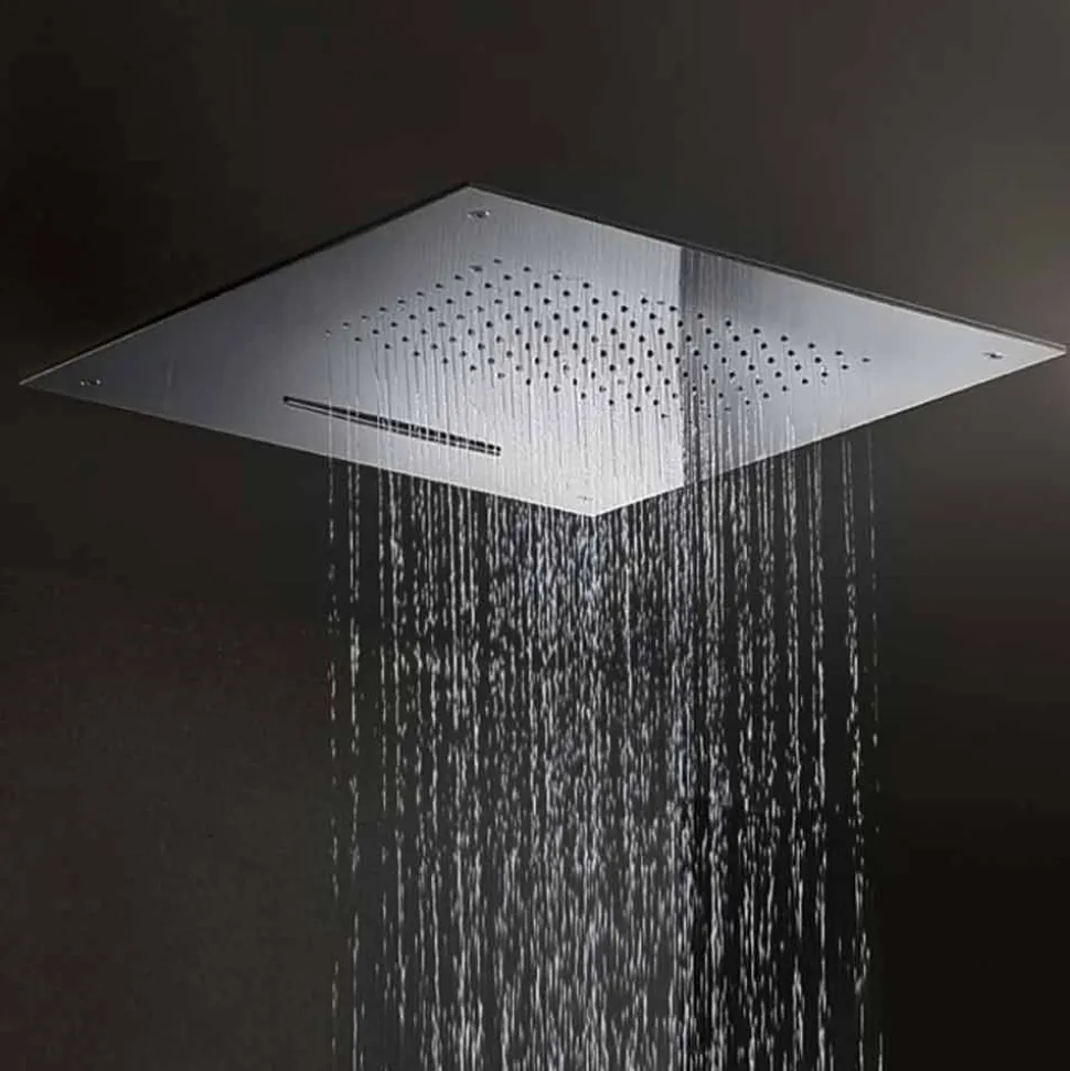 Soffione Doccia Quadrato in Acciaio Inox di Alta Qualità Made in Italy - Nello