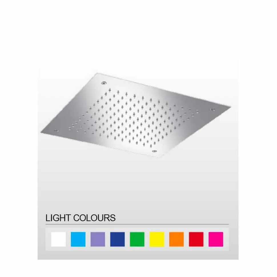 Soffione Doccia Quadrato Monogetto in Acciaio Inox Made in Italy - Getto