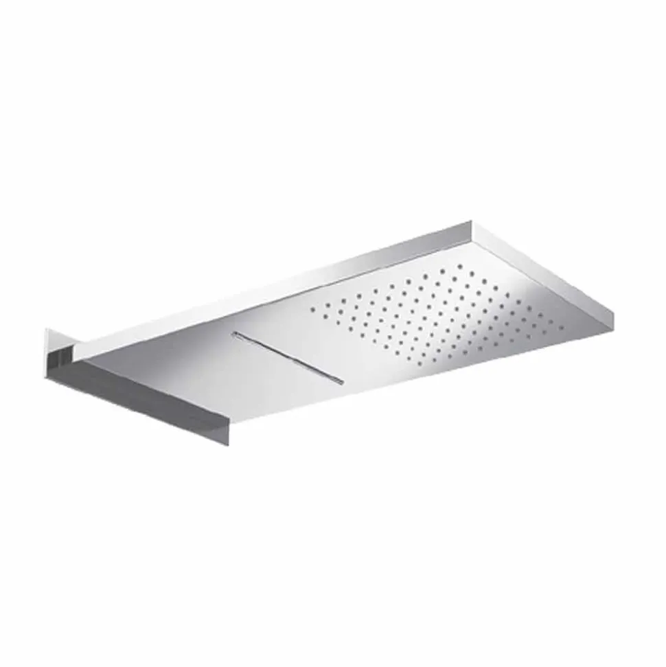 Soffione Doccia Rettangolare in Acciaio Inox da Parete Made in Italy - Anito