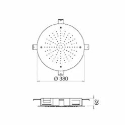 Soffione Doccia Rotondo Monogetto in Acciaio Inox Made in Italy - Zolfo
