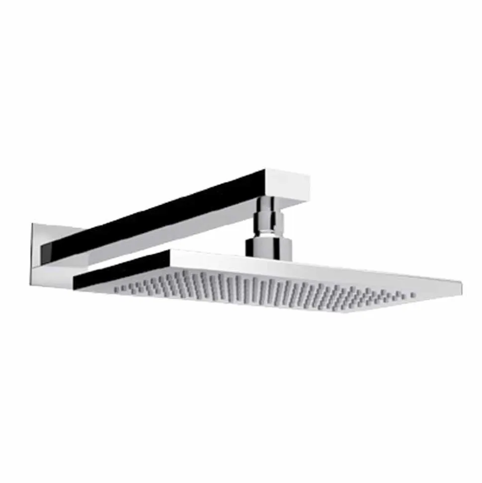 Soffione Monogetto in Acciaio con Braccio Doccia in Ottone Made in Italy - Dardo