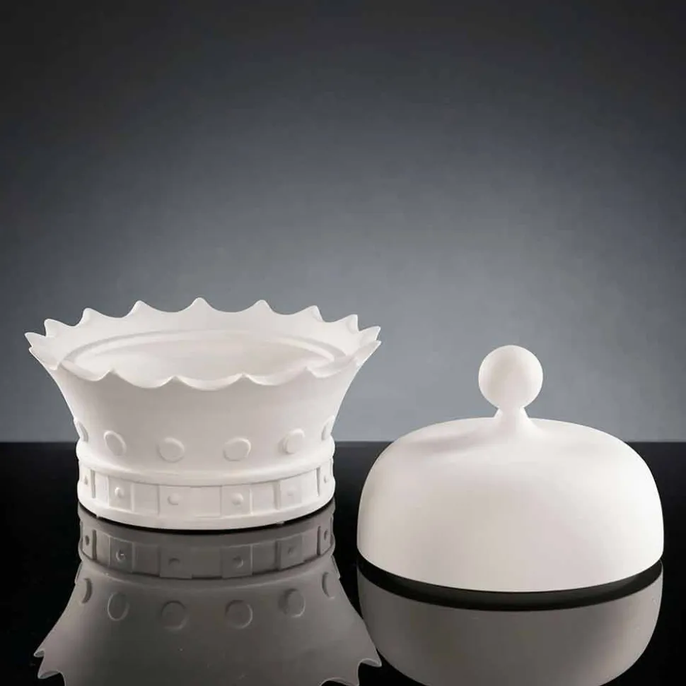 Soprammobile a Forma di Corona in Ceramica Lavorata a Mano Made in Italy - Kingo