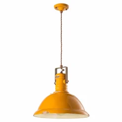 Sospensione a campana industriale in ceramica e metallo Ruth