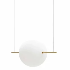 Sospensione Design in Vetro e Ottone con Luce LED, 3 Misure - Alma by Il Fanale