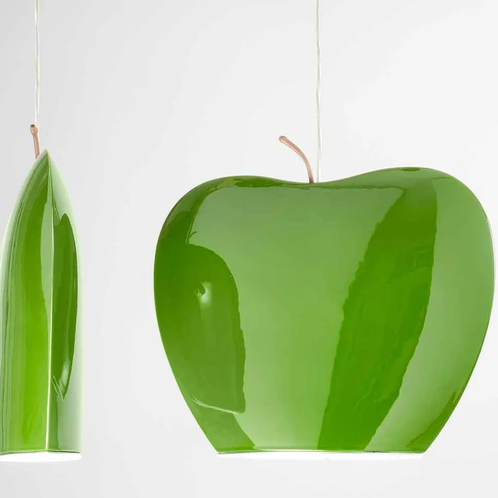 Sospensione in Ceramica di Design a Forma di Mela – Fruits Aldo Bernardi