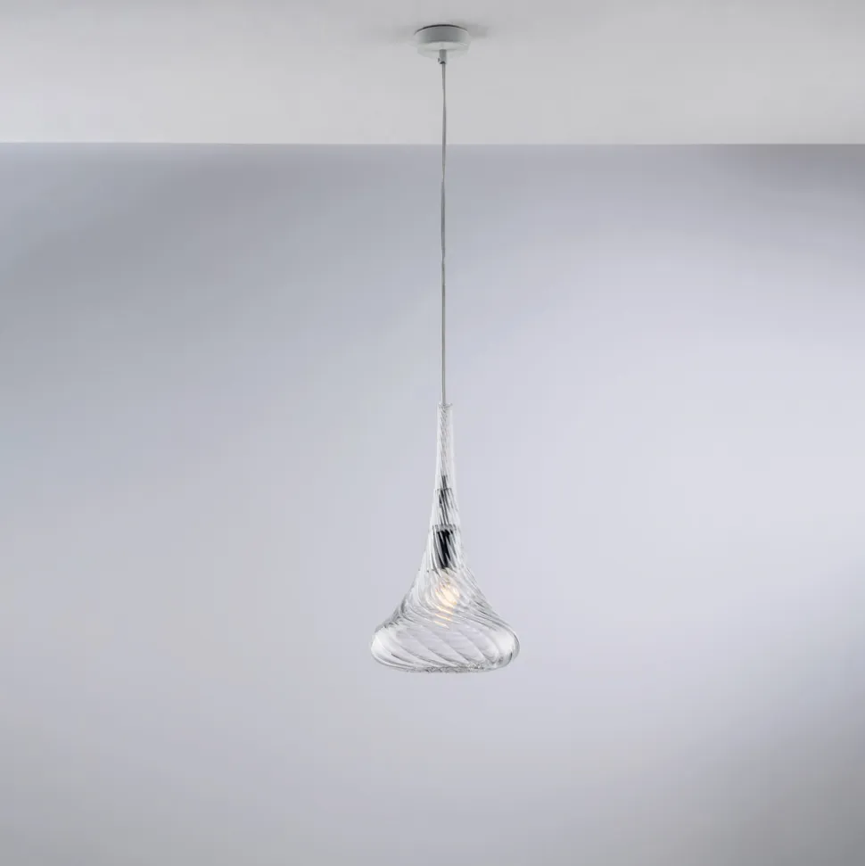 Sospensione in Ferro con Vetro Pyrex Made in Italy - Corinto