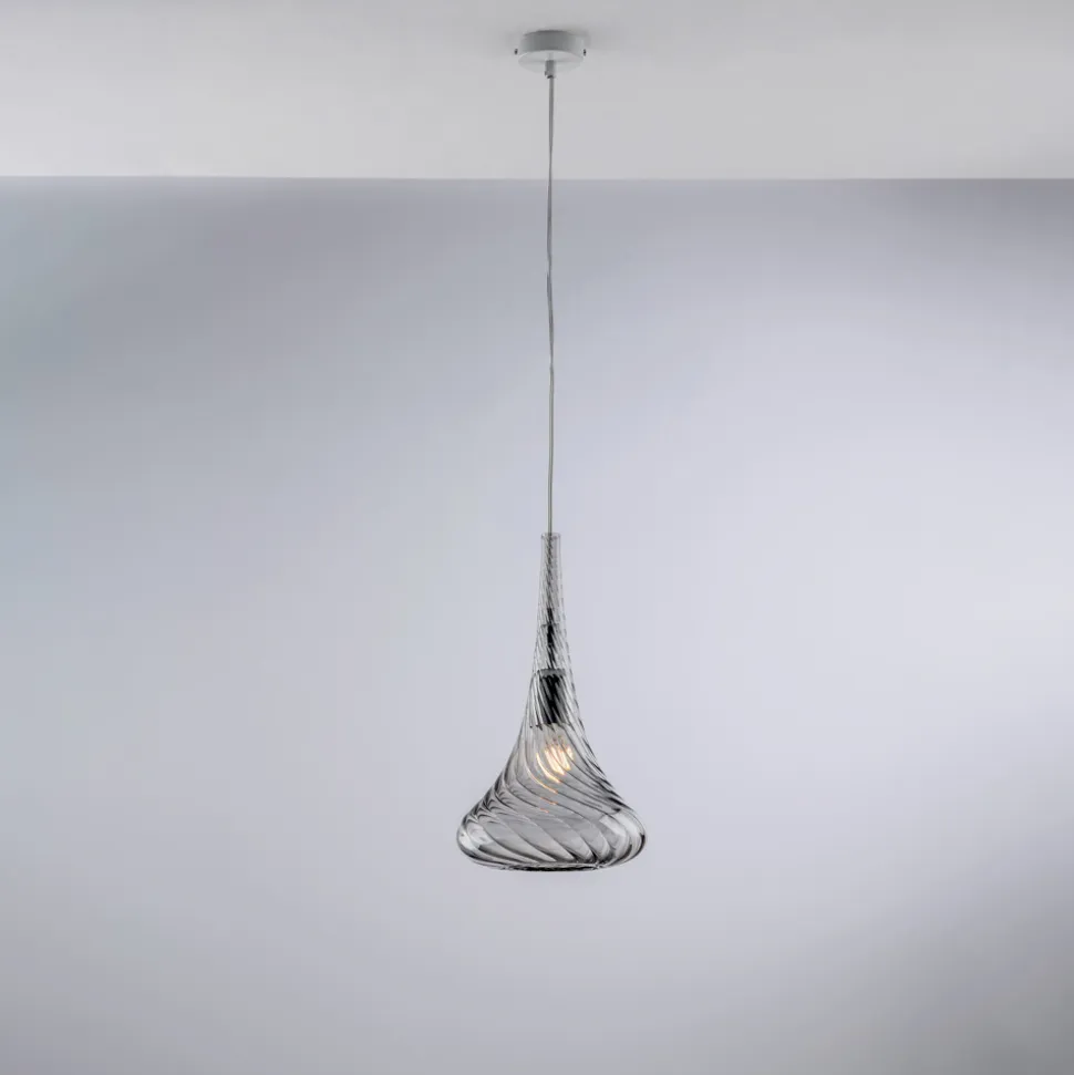 Sospensione in Ferro con Vetro Pyrex Made in Italy - Corinto