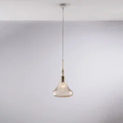 Sospensione in Ferro con Vetro Pyrex Made in Italy - Corinto