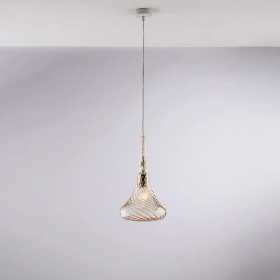 Sospensione in Ferro con Vetro Pyrex Made in Italy - Corinto