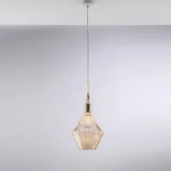 Sospensione in Ferro con Vetro Pyrex Made in Italy - Olimpo