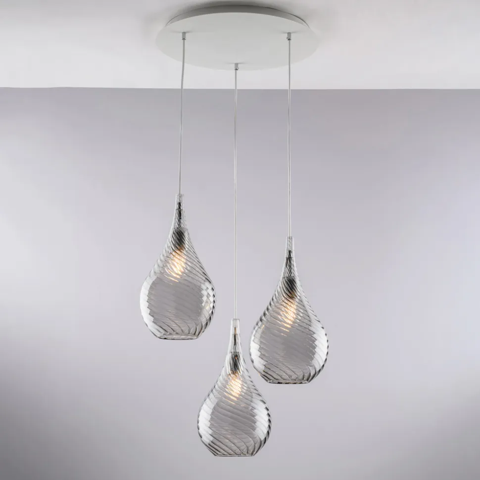 Sospensione in Ferro con Vetri Pyrex Made in Italy - Amazonia