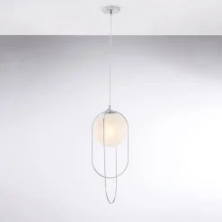 Sospensione in Ferro Cromato con Sfera Made in Italy - Oslo