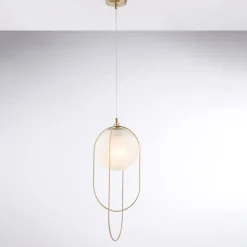 Sospensione in Ferro Cromato con Sfera Made in Italy - Oslo