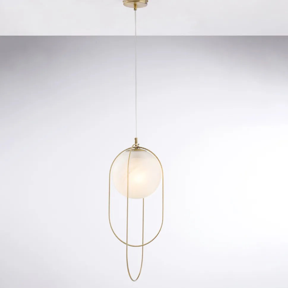 Sospensione in Ferro Cromato con Sfera Made in Italy - Oslo