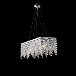 Sospensione in Ferro Cromato con Strass Made in Italy - Africa