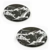 Sottobicchieri moderni in Marmo Colorato Made in Italy, 2 Pezzi - Nessa