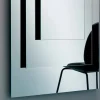 Specchiera a Muro a Tre Strati e Struttura Nera Design Italiano - Plaudio