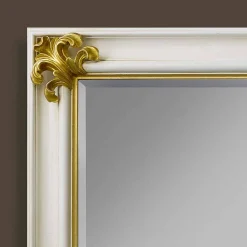 Specchiera a muro design moderno in legno a mano made in Italy Stefano