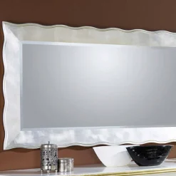 Specchiera a muro in legno rettangolare fatta a mano in Italia Simone