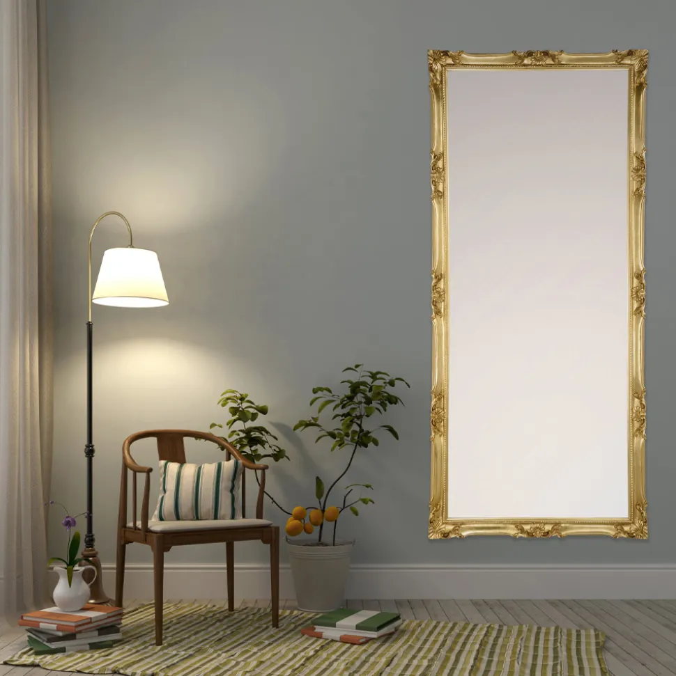 Specchiera con Cornice in Legno Decorata a Mano Made in Italy - Venus