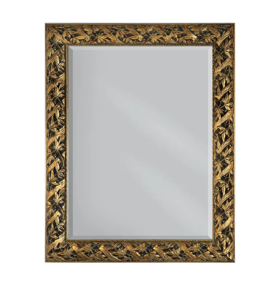 Specchiera con Specchio Molato e Cornice in Foglia Oro Made in Italy - Tane
