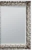 Specchiera con Specchio Molato e Cornice in Foglia Argento Made in Italy - Roua