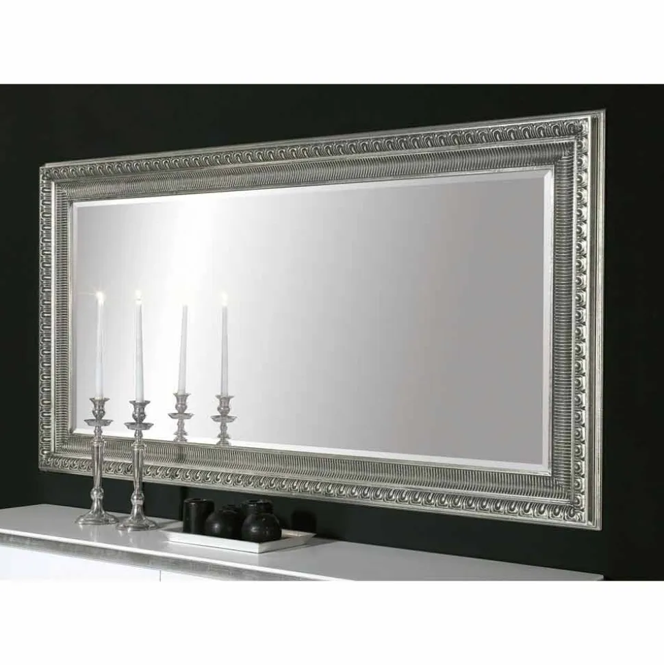 Specchiera da muro legno a mano design moderno made in Italy Claudio