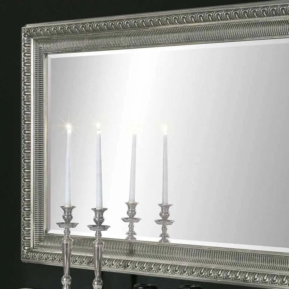 Specchiera da muro legno a mano design moderno made in Italy Claudio