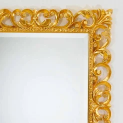 Specchiera da parete design classico con finitura foglia oro Paris