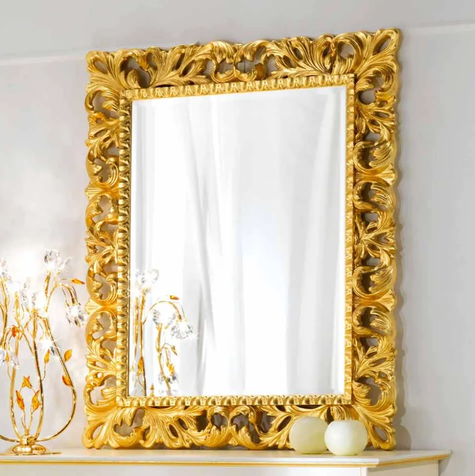 Specchiera da parete design classico Ives, 100x120 cm