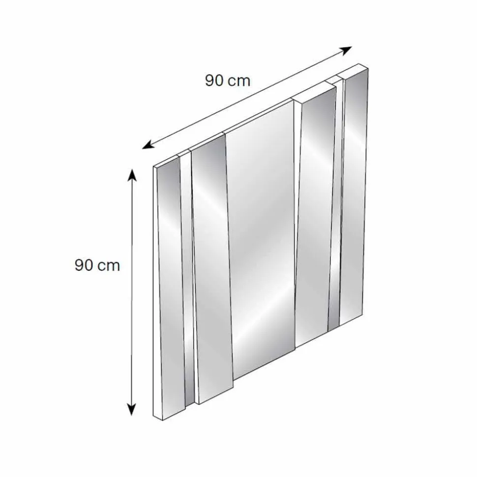Specchiera da Parete di Design Moderno in Vetro e Metallo Made in Italy – Pallino