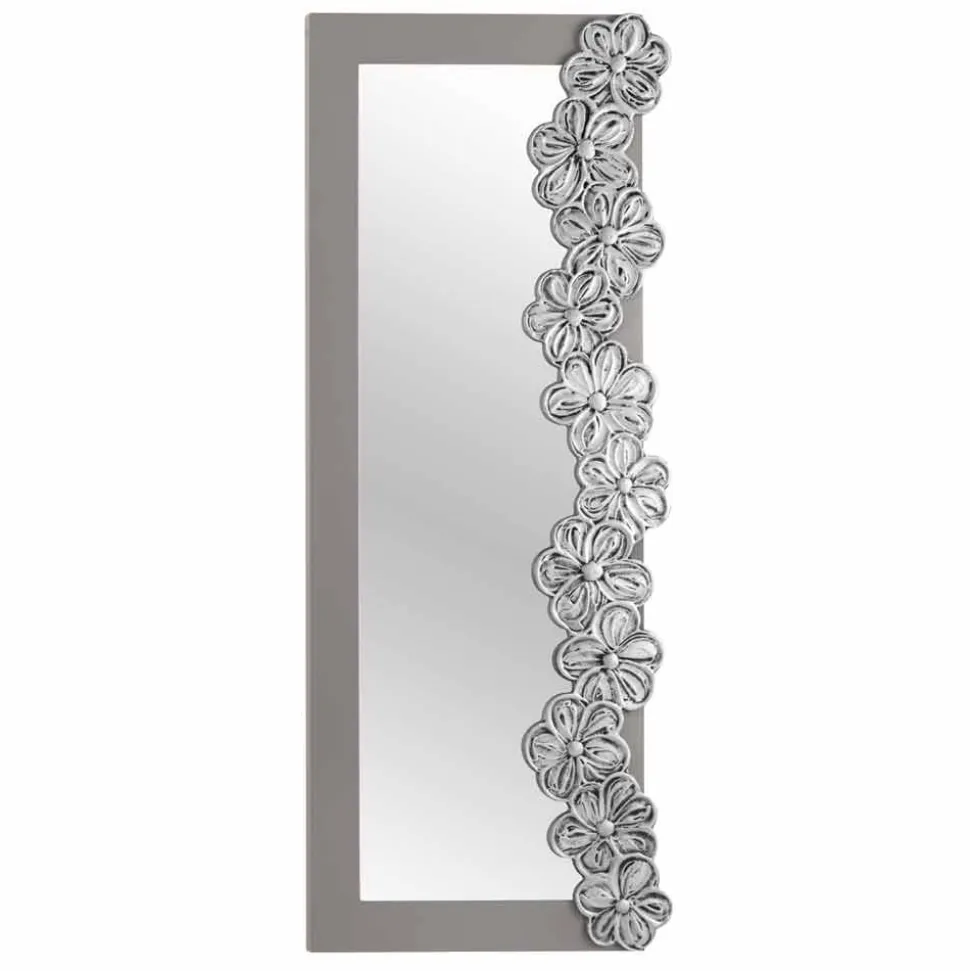 Specchiera da parete di design decorata a mano made in Italy Senapina