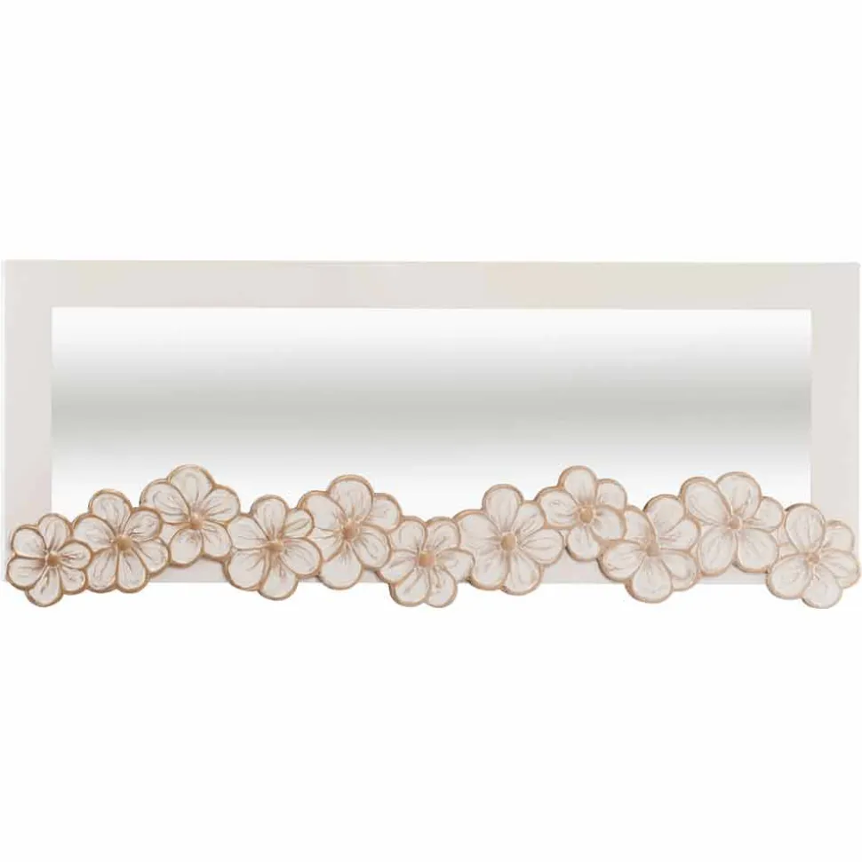 Specchiera da parete di design decorata a mano made in Italy Senapina