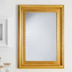 Specchiera da parete di design con cornice in legno Viva, 96x132 cm